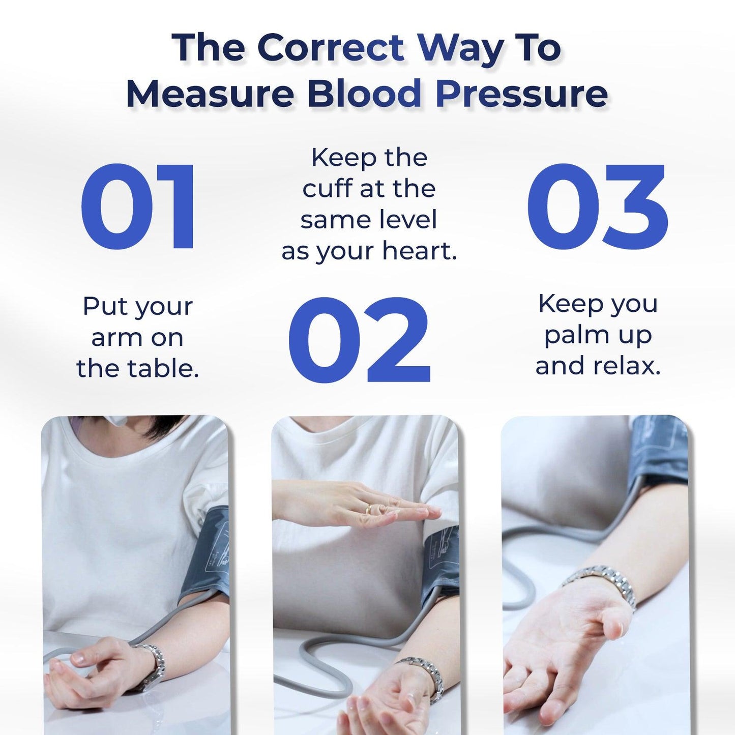 Ouson Senior Elite 3 Colour Backlight Arm Type Electronic Blood Pressure Monitor - Ouson