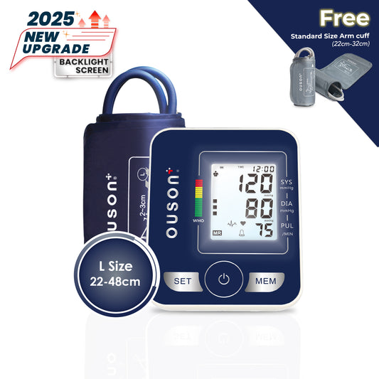 Ouson Travel Lite Backlight L Size (22cm-48cm) Arm Type Electronic Blood Pressure Monitor