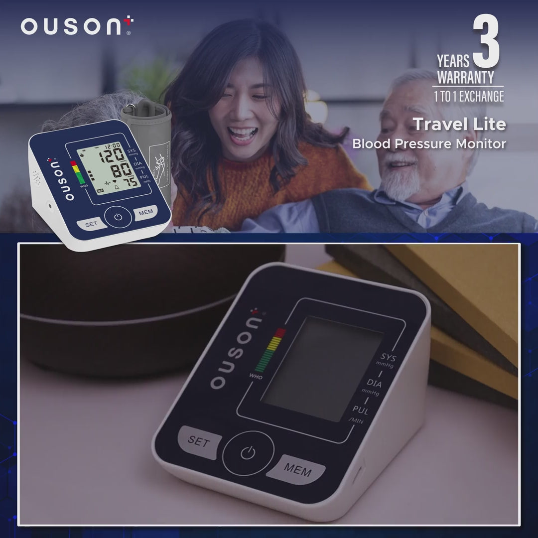 Ouson Travel Elite Arm Type Electronic Blood Pressure Monitor