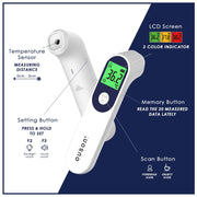 Ouson 3 Colour Backlight Infrared Thermometer - Ouson