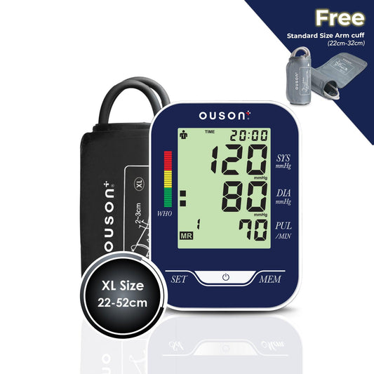 Ouson Senior Elite 3 Colour Backlight XL Size (22cm-52cm) Arm Type Electronic Blood Pressure Monitor