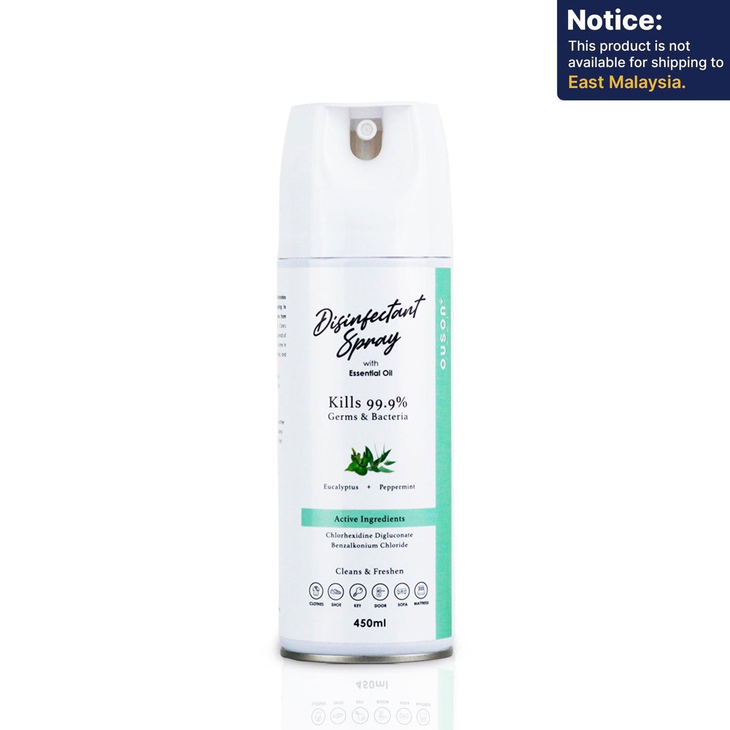 Ouson Disinfectant Spray with Essential Oil 450ml - Ouson