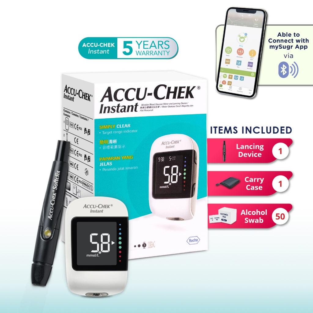 Ouson Backlight Digital Blood Pressure Monitor With Accu-Chek Instant Blood Glucose Meter