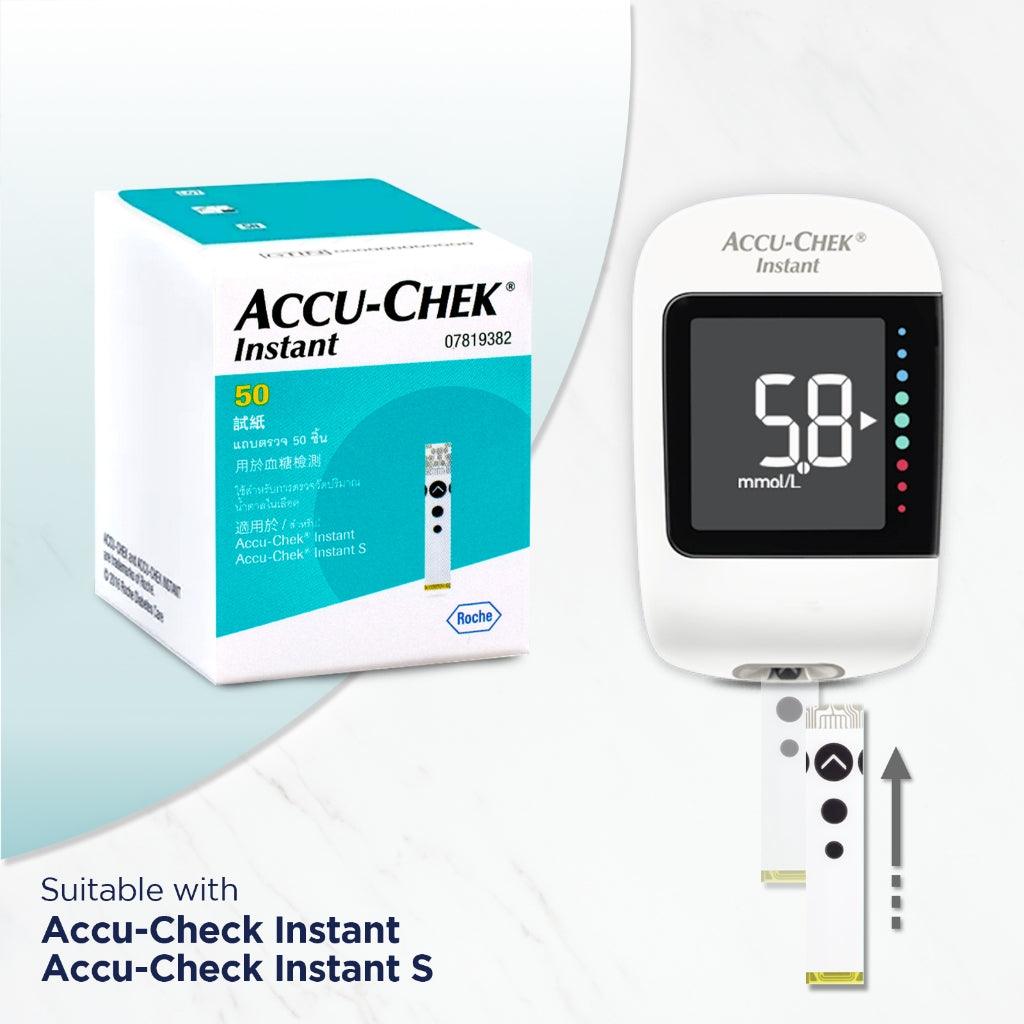 Accu-Chek Softclix Lancets 50pcs (25pcs x2) + Instant Test Strips (50pcs)