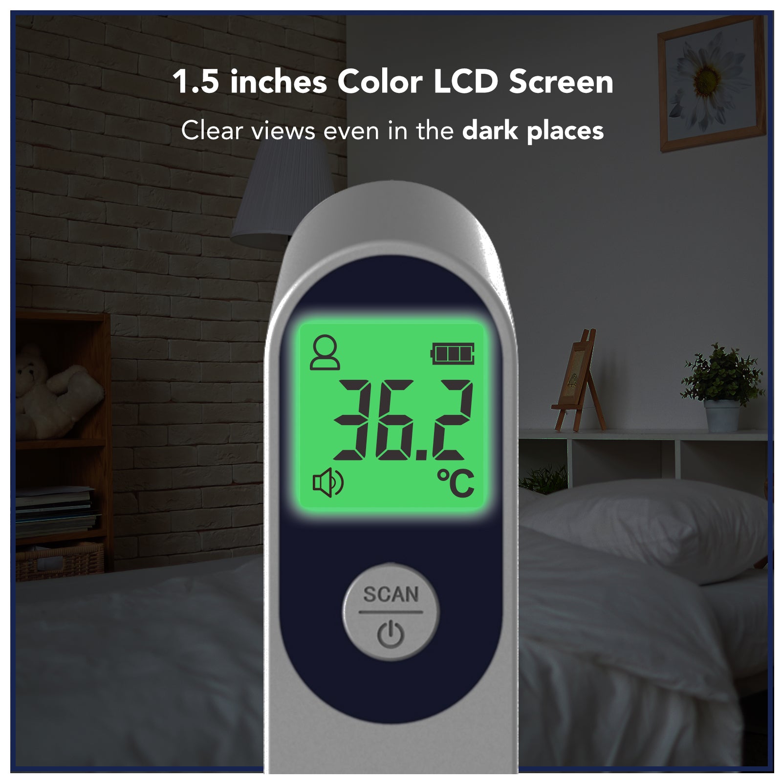 Ouson 3 Color Backlight Infrared Thermometer